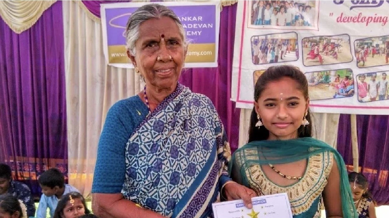 Star of the Month Award - Child with her grandmother